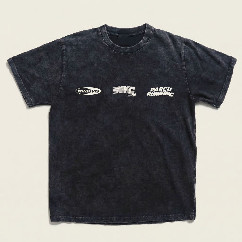 Black NYC running standard tee